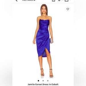 REVOLVE Bardot Jamila Corset Dress in Cobalt (NEVER WORN TAGS STILL ATTACHED)